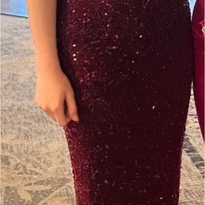 Scala port wine prom dress. Gently used.